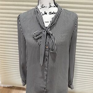 Striped Black and White Women's Top